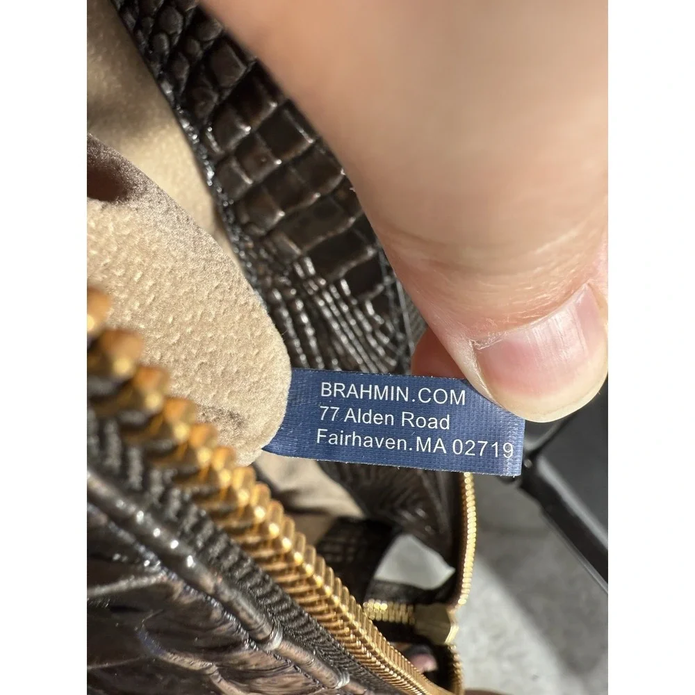 BRAHMIN Anywhere‎ Convertible Satchel Ironwood Melbourne Leather Handbag